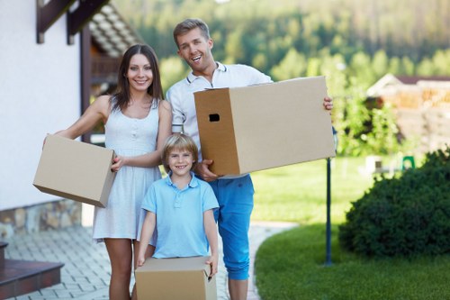 Loading boxes and household items into a van in Bayswater