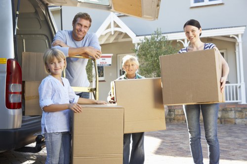 Household furniture and boxes prepared for Bayswater storage
