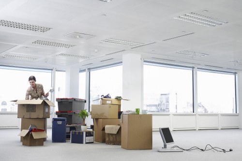 Local moving team organizing boxes for a Bayswater relocation