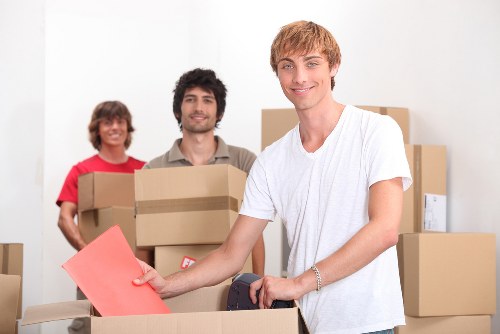 Packing materials and labelled boxes ready for a Bayswater move